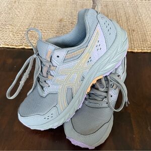 ASICS Women's Gray and Purple Athletic Shoes